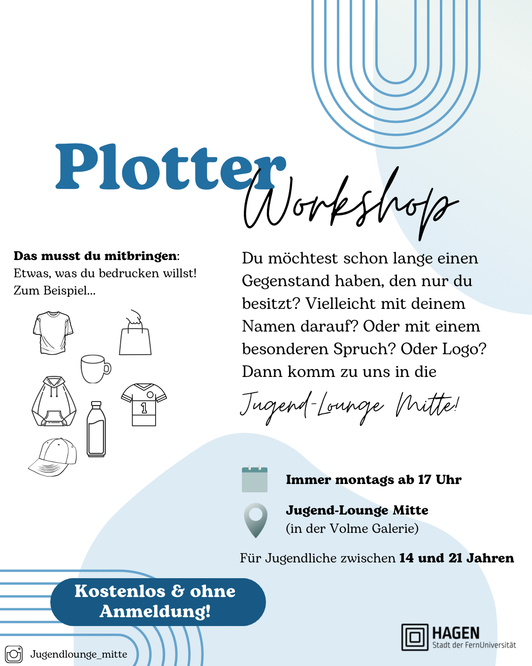 Plotter-Workshop in der Jugend-Lounge Mitte (14-21 J.)